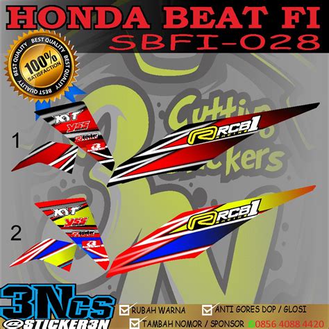 Jual Stripping Honda Beat Fi Stripping Hologram Beat Fi Racing Keren