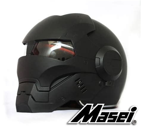 2017 Top Hot Black MASEI IRONMAN Iron Man Helmet Motorcycle Helmet Half