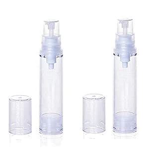 Amazon TOPWEL 15ml Empty Clear Refillable Airless Vacuum Pump