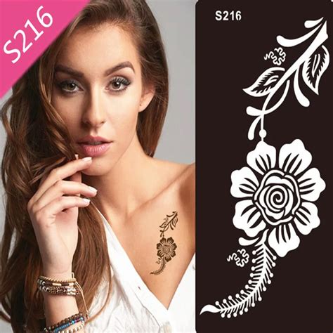 Glitter Tattoo Stencils Glitter Transfer Henna Mehndi Body Art Tatoo