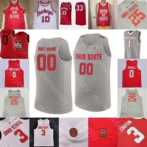 2020 Custom Ohio State Buckeyes Basketball Jersey NCAA College Kyle ...