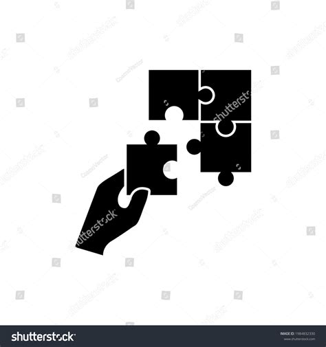 Puzzle Icon Hand Holding Puzzle Logo Stock Vector Royalty Free 1984832330