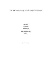 Netw Lab Report Week A Docx Lab Title Configuring Vlans And