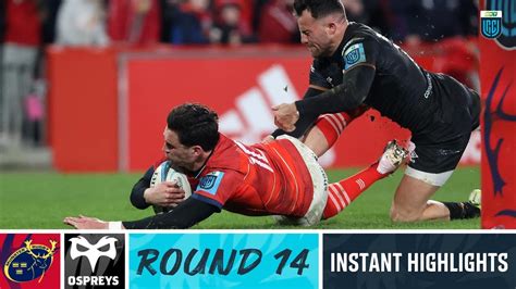 Munster V Ospreys Instant Highlights Round 14 URC 2022 23 YouTube