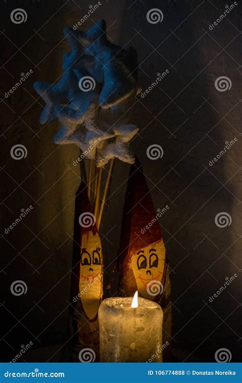 Dwarf In Candle Light Stock Photo Image Of Cute Decoration 106774888