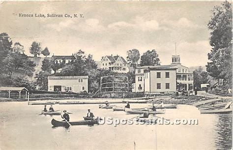 Canoeing Kenoza Lake New York Ny Postcard