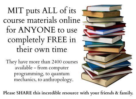 search mit opencourseware    materials life hacks