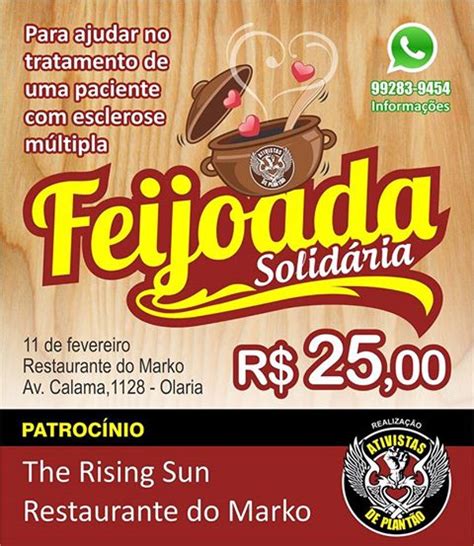 Blog do Chaddad CONVITE Feijoada Solidária