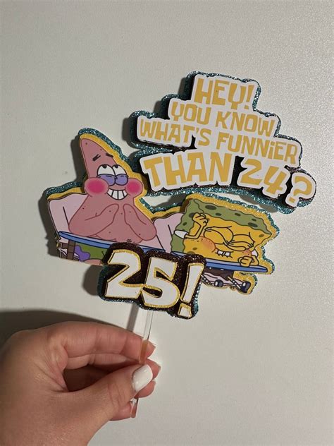 Spongebob Cake Topper What S Funnier Than Etsy