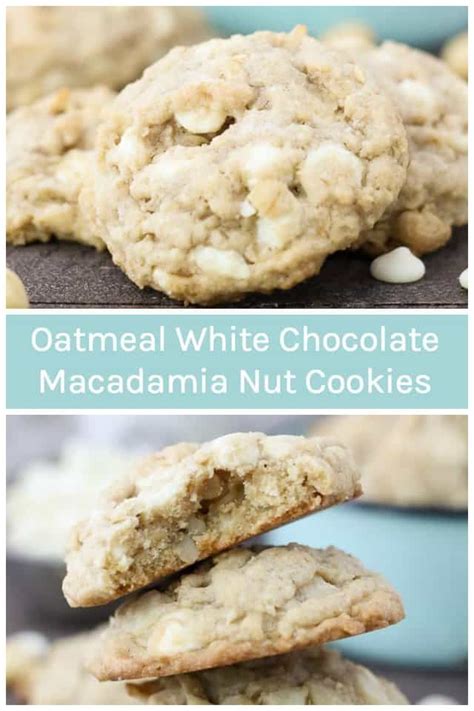 These Oatmeal Macadamia Nut Cookies Are Soft And Chewy But So Chunky Macadamia Nut Cookies