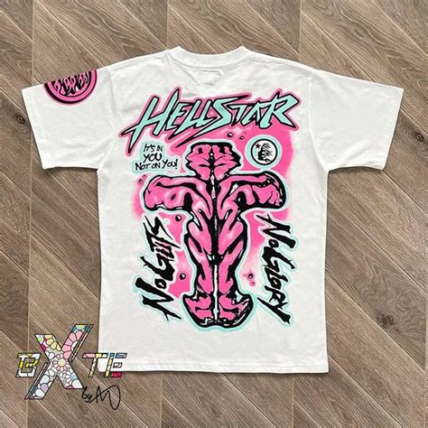 Hellstar Neon No Guts No Glory T Shirt High Quality Y2K Tee Etsy In