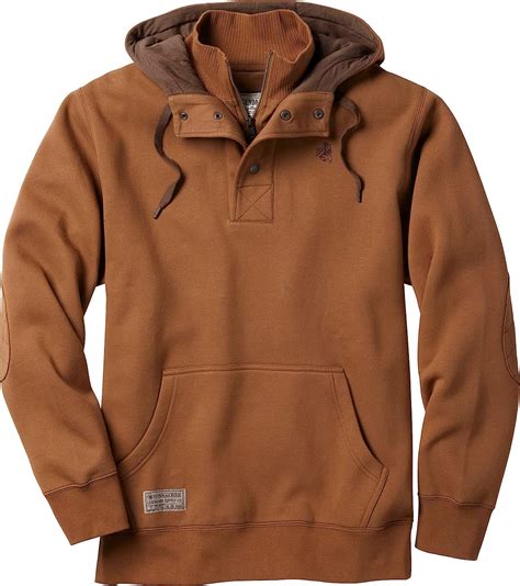 Legendary Whitetails Mens Standard Tough As Buck 14 Zip Action Hoodie Rawhide Xx Large