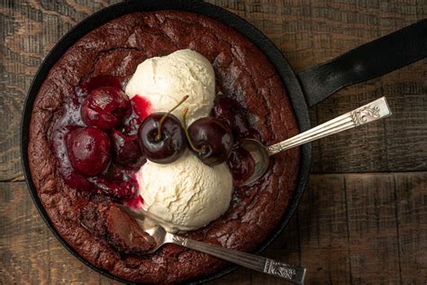 Black Forest Skillet Brownie Three Pod Studio