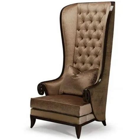 Ms Furniture Fabric Wooden High Back Sofa Chair Brown At Rs 22500 In Delhi