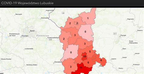 LUBUSKIE Koronawirus w Lubuskiem powstała mapa zakażeń w powiatach