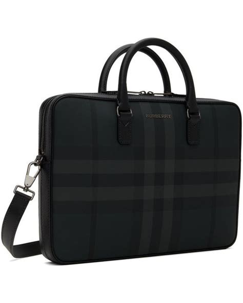 Burberry Black Slim Ainsworth Briefcase For Men Lyst