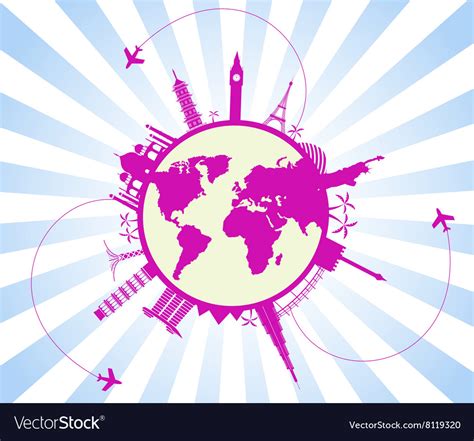 Travel background Royalty Free Vector Image - VectorStock