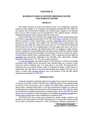 Fillable Online Cdc Chapter 13 Radionuclides In Offsite Drinking Water