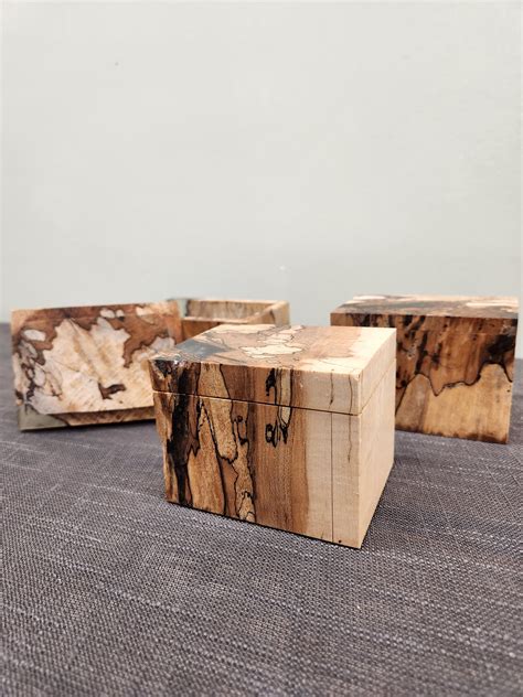 Spalted Maple Bandsaw Boxes Set 1 Etsy