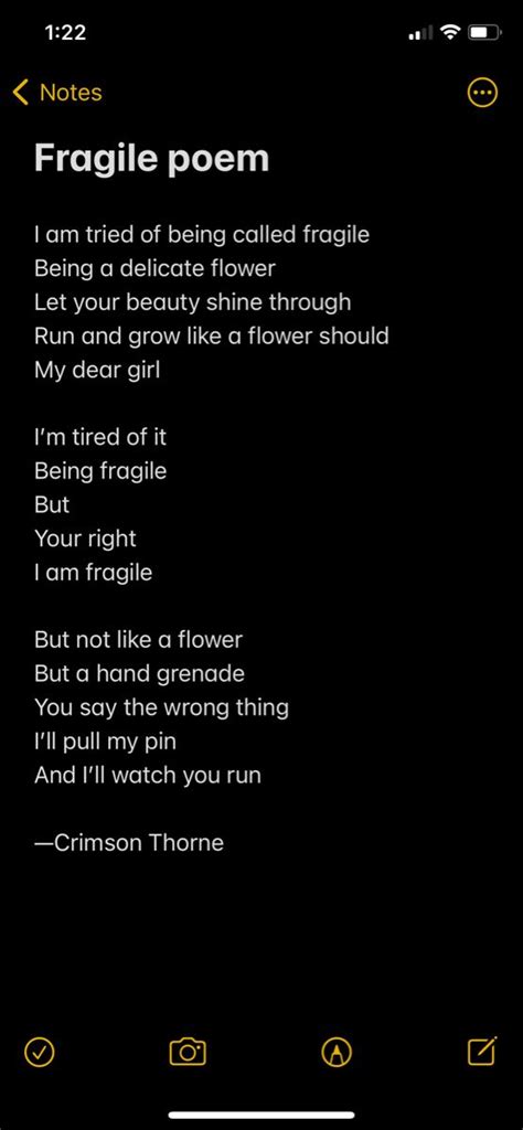 Fragile Poem Poems Delicate Flower Let It Be