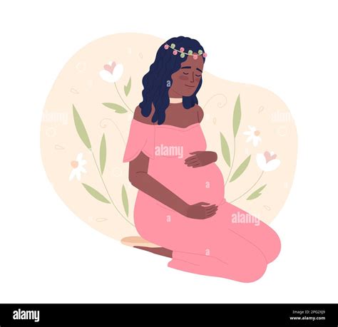 Boost Mental Health In Pregnancy 2d Vector Isolated Spot Illustration