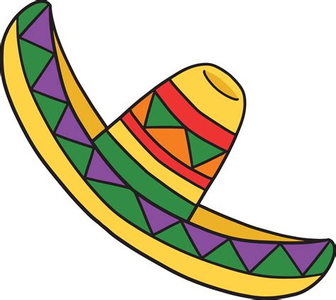 Cinco De Mayo Mexican Hat Cartoon Colored Clipart 21516438 Vector Art