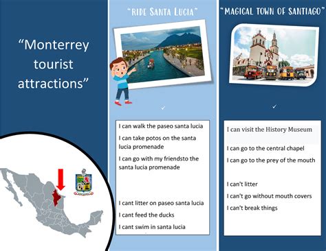 Triptico Ingles Monterrey Tourist Attractions Ride Santa Lucia