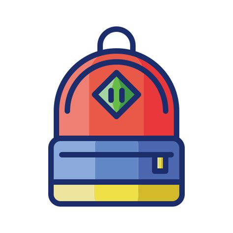 Backpack Flaticons Lineal Color Icon