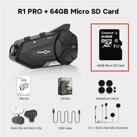 FreedConn R1 Pro Motorcycle Helmet Bluetooth Headset FULL 50 OFF