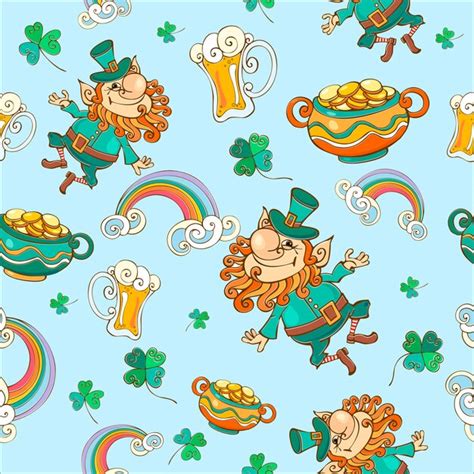 Premium Vector Seamless Pattern For St Patricks Day