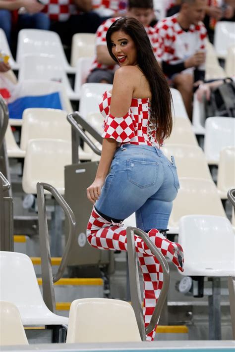 Ex-Miss Croatia shows off bum in skin-tight leggings at the World Cup