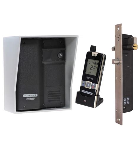 Wireless Door Intercom Black And Silver With Electronic Door Lock