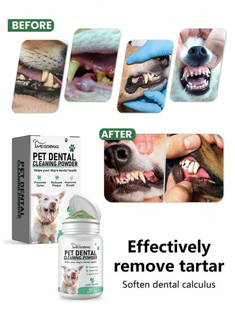 Nettoyage Facile Des Dents De Chien Poudre Dentaire Cible Le Tartre