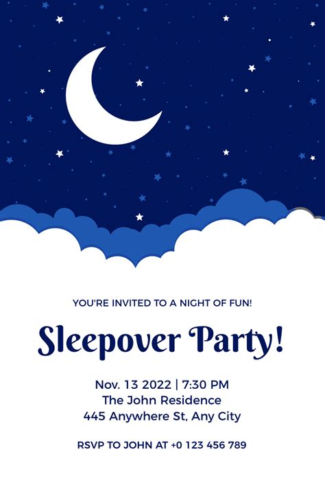 Sleepover Invitation Templates Design Idea And Tips