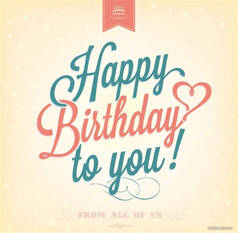 50 Beautiful Happy Birthday Greetings card design examples - Part 2