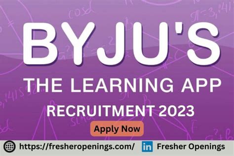 Byjus Careers For Freshers Off Campus Recruitment Apply Now