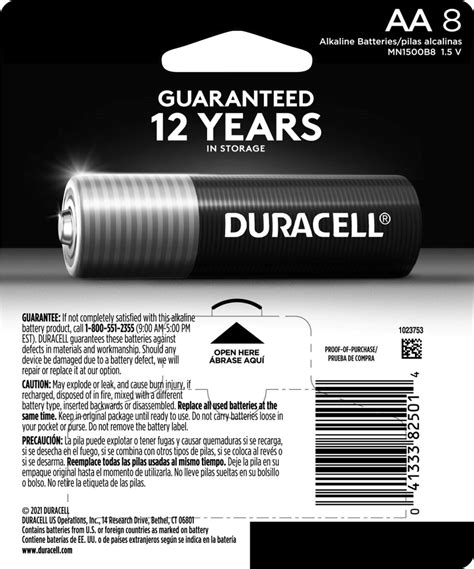 Duracell Power Boost Batteries Alkaline Aa 1 5v Planogram Back