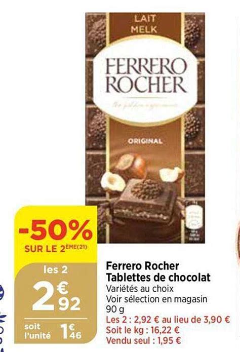 Promo Ferrero Rocher Tablettes De Chocolat Chez Atac ICatalogue Fr