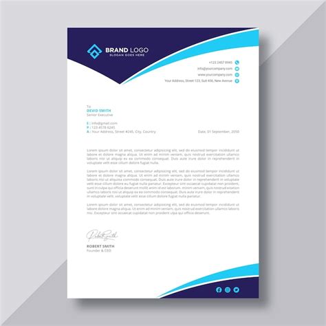 Premium Vector Vector Modern Professional Letterhead Template Design