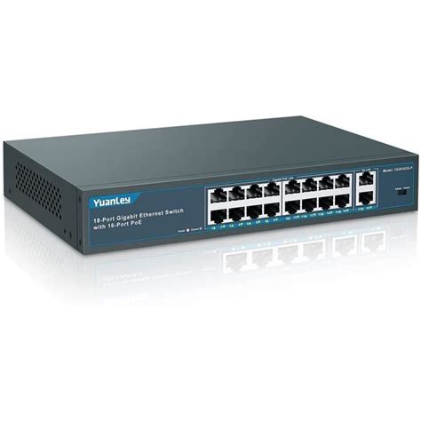 YuanLey 18 Ports Gigabit Switch PoE 16 Ports PoE 1000 Mbps 2