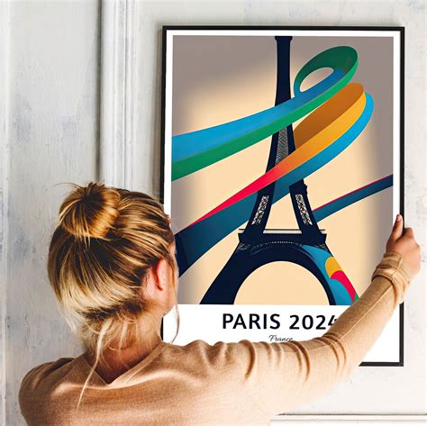 Affiche De Paris Les Jeux Olympiques Poster Paris Etsy France