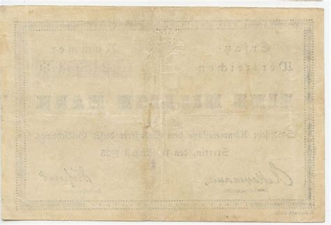 Deutsches Reich Stettin Million Mark Banknote Gb Ersatz