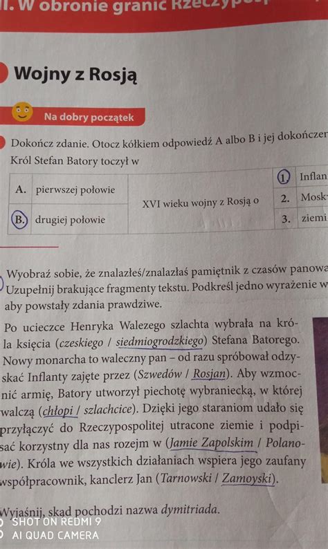 Strona 42 Klasa 6 Wojny Z Rosja Brainly Pl