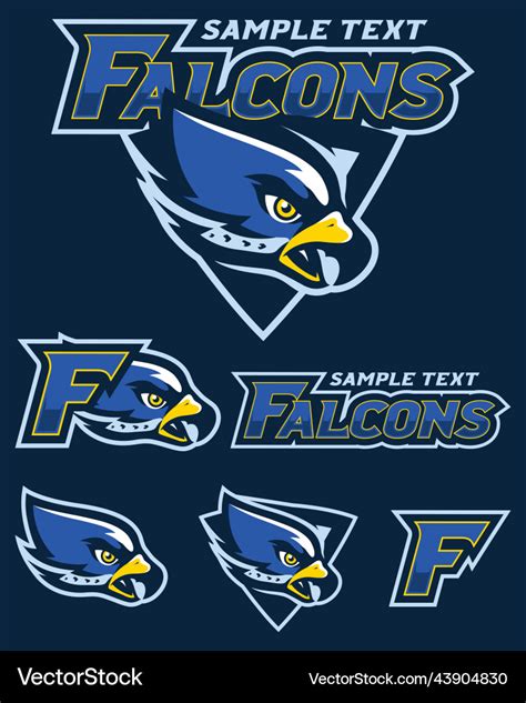 Falcons Team Mascot Royalty Free Vector Image Vectorstock