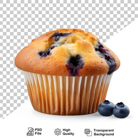 Premium PSD Delicious Tasty Blueberry Muffin On Transparent