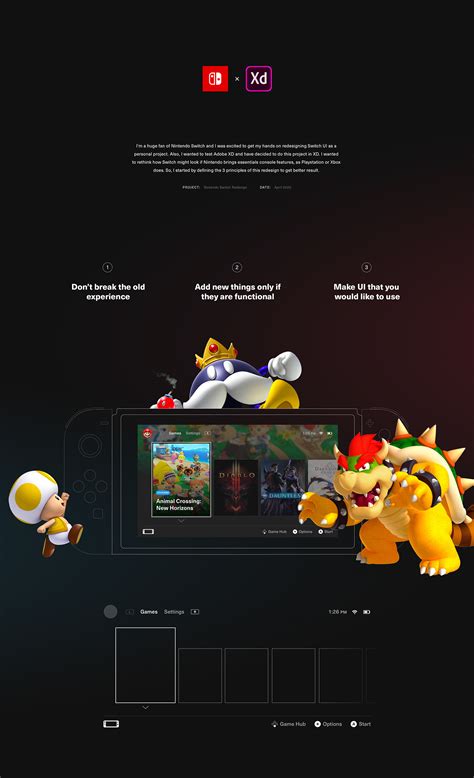 Nintendo Switch Redesign On Behance