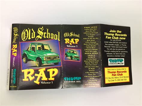 Thump Records Old School Rap Vol 1 Vintage Cassette Tape Hip Hop