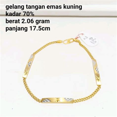 Jual Gelang Wanita Plat Emas Kuning Kadar Di Lapak Toko Emas Jfaf