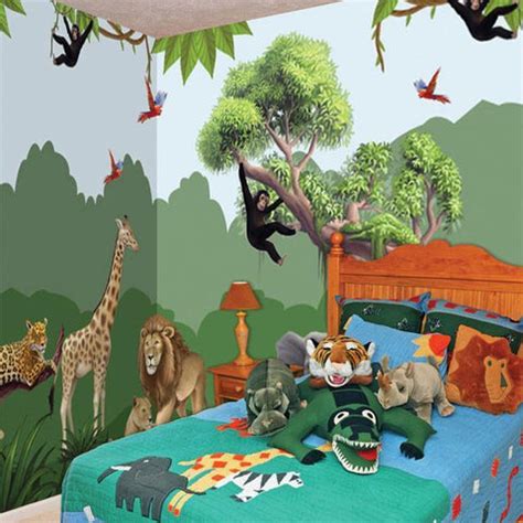 Jungle Adventures Mural Large - Kids Room Mural Wall Decals