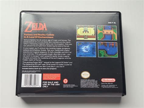 The Legend Of Zelda A Link To The Past Case Super Nintendo Snes Box Top